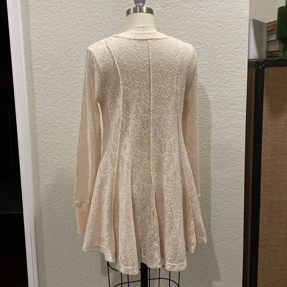 Free People‎ Coffee In The Morning Tunic Top Sz small nwot